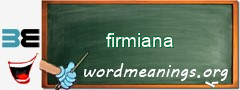 WordMeaning blackboard for firmiana